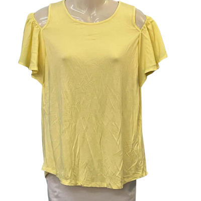 French Connection Womens Size S Short Sleeve Top Yellow