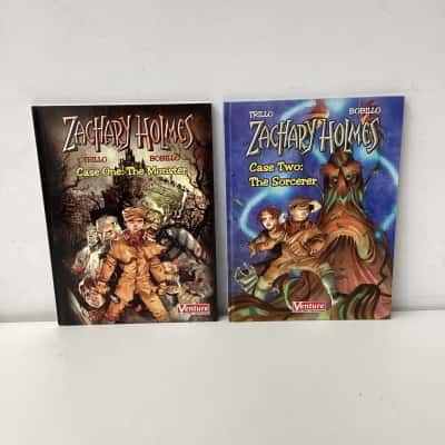 Zachary Holmes Case One and Case Two hardcover comic books