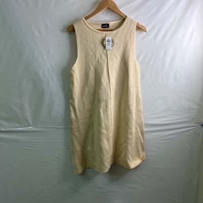Dotti Womens Size L Mini Sleeveless Dress Cream BNWT