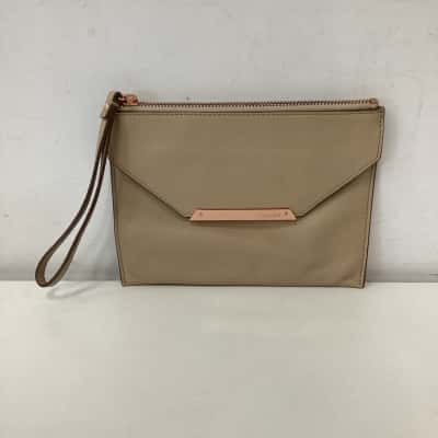Mimco Leather Clutch/Purse with Wrist Strap 