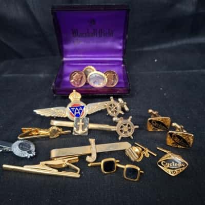Mens Cufflinks and tie pins/clips