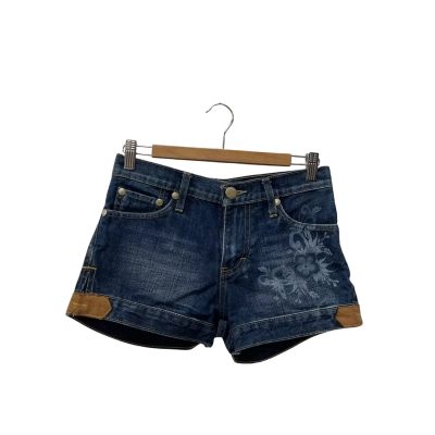  Womens  Size 28 Denim Shorts Navy Blue 