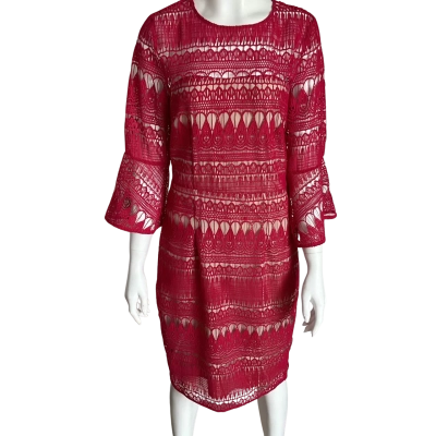 Cooper St Womens  Size 10 Raspberry Midi Dress