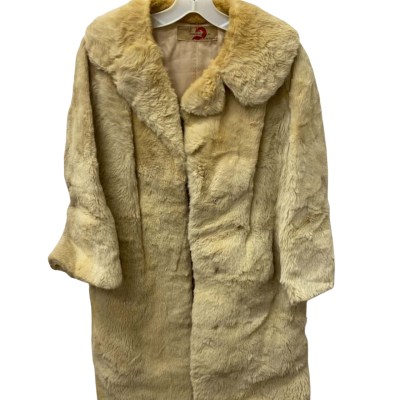  Womens  Size M Fur Coat Beige / Cream 