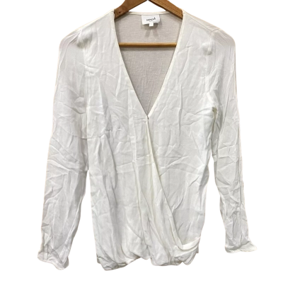 Seed Heritage White Wrap Blouse Size 6