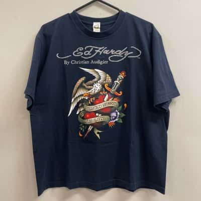 Ed Hardy Unisex  t shirt Size XL Blue 