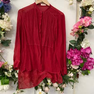 Sass & Bide Womens  Size 10 Blouse Red 