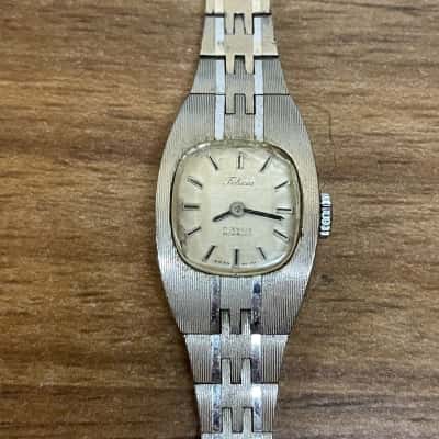 Vintage Felicia Wind-Up Silver Tone Watch