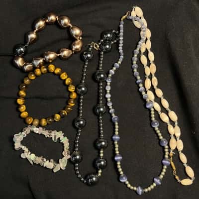 Crystal Jewellery Bundle - 3x Bracelet 3x necklace 