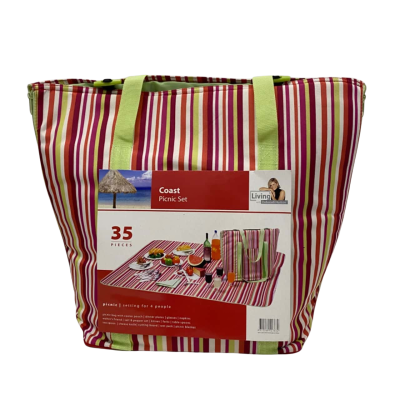 Living With Deborah Hutton 35 Piece Coast Picnic Set Pink/Green