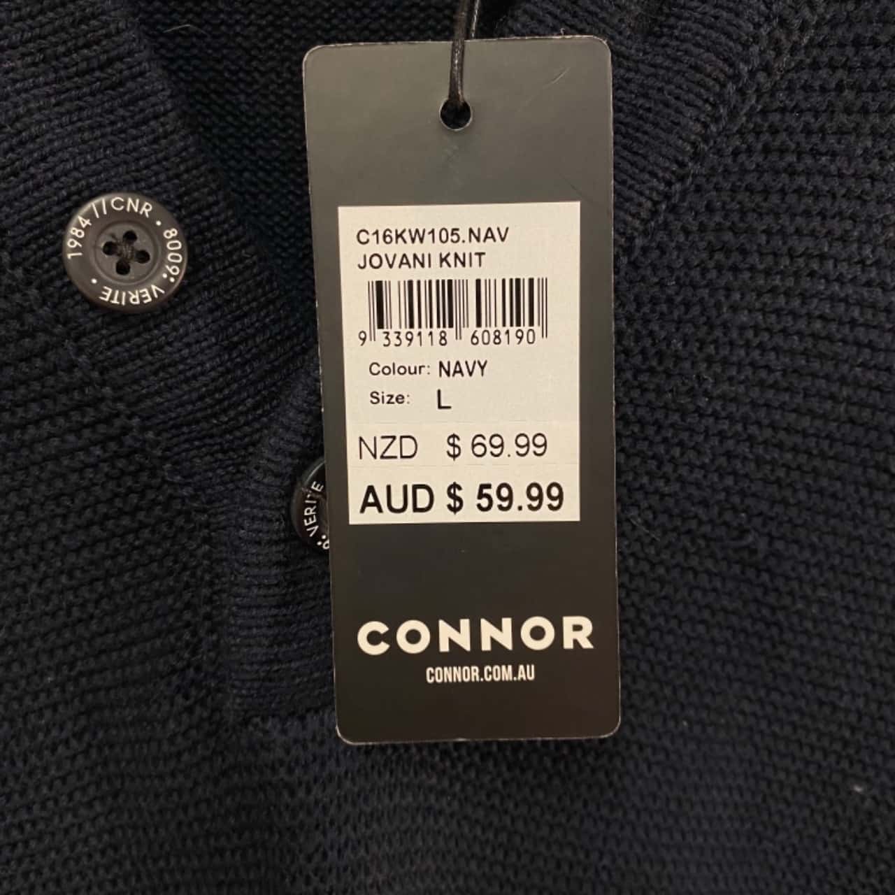 BNWT Connor Mens Size L Navy Blue Jumper(s)