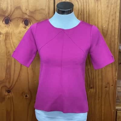 Country Road Womens  Size XS Short Sleeve Shirt Purple 