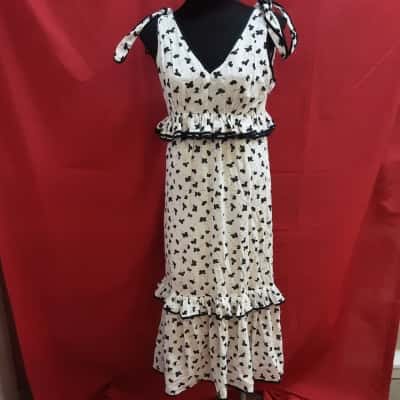 Morrison Womens  Size 1 Navy Blue / White  dress 