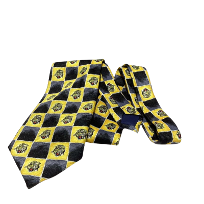 Richmond AFL Mens Davenport Tie Black  / Yellow    Carn the Tigers 