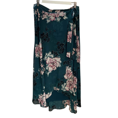 City Chic Womens  Size M Tiered Skirt Cream / Floral / Green / Pink  / Purple 