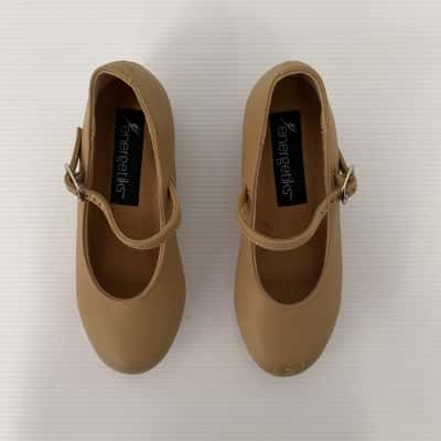 Energetic , Leather- Flat Heel, Tap Shoe - Child’s Size 11 