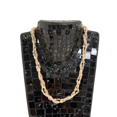 Vintage Freshwater Pearl Beaded Strand Necklace w/ Sterling Silver (925) Clasp