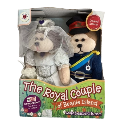 Beanie Kids Limited Edition Royal Couple Bride & Groom Boxed Bear Set