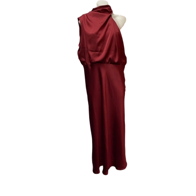 Petal + Pup Womens  Size XL Annabelle Wine Coloured Asymetric Midi Dress
