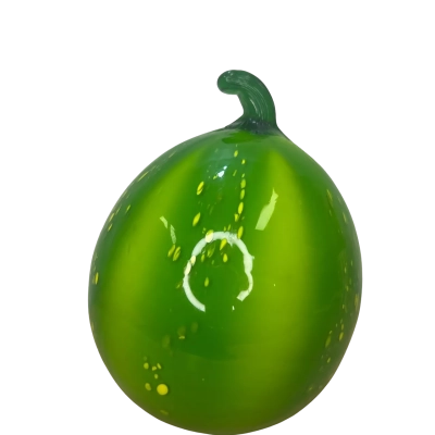 Art Glass Blown Green Fruit / Melon Ornament