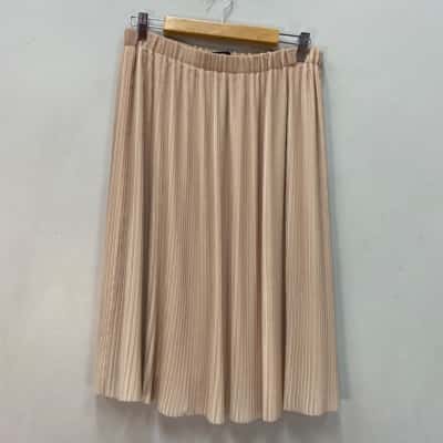 Zara Womens  Size XS / M Pleated Skirt Beige / Off White 