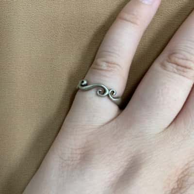  Womens 925 Silver Swirls Ring