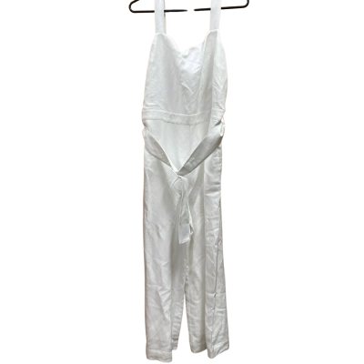 Susan Womens  Size 12 Overalls Linen Blend White 