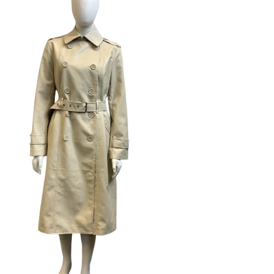 Brand New Max Studio London Womens  Size M Trench Coat Beige