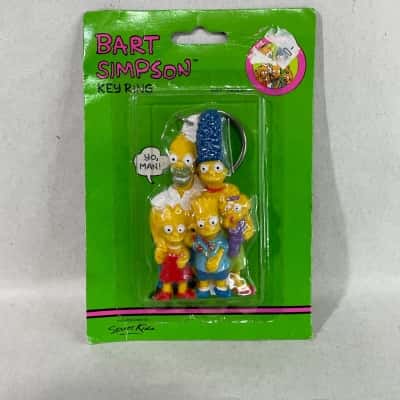 Vintage 1990 The Simpsons Key Ring