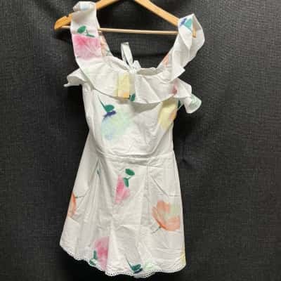 Grace society Kids dress white with Pattern 