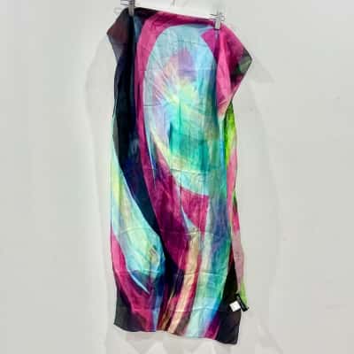 Taking Shape SILK Multicoloured Scarf 