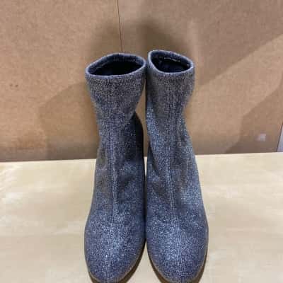 Micheal Kors  Women’s Silver Sparkle Ankle Boots  