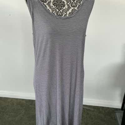 Corfu Womens  Size 16 Casual Dress Black  / Striped / White 