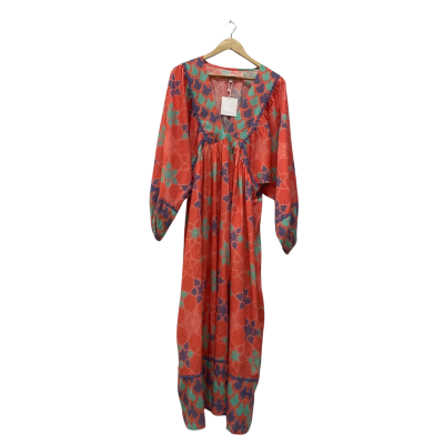 Naudic Womens  Size L Maxi Dress Coral / Multicoloured 