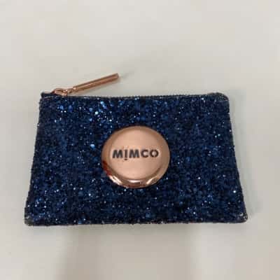 Mimco Womens Purse Blue Sparkles/ Rose Gold 