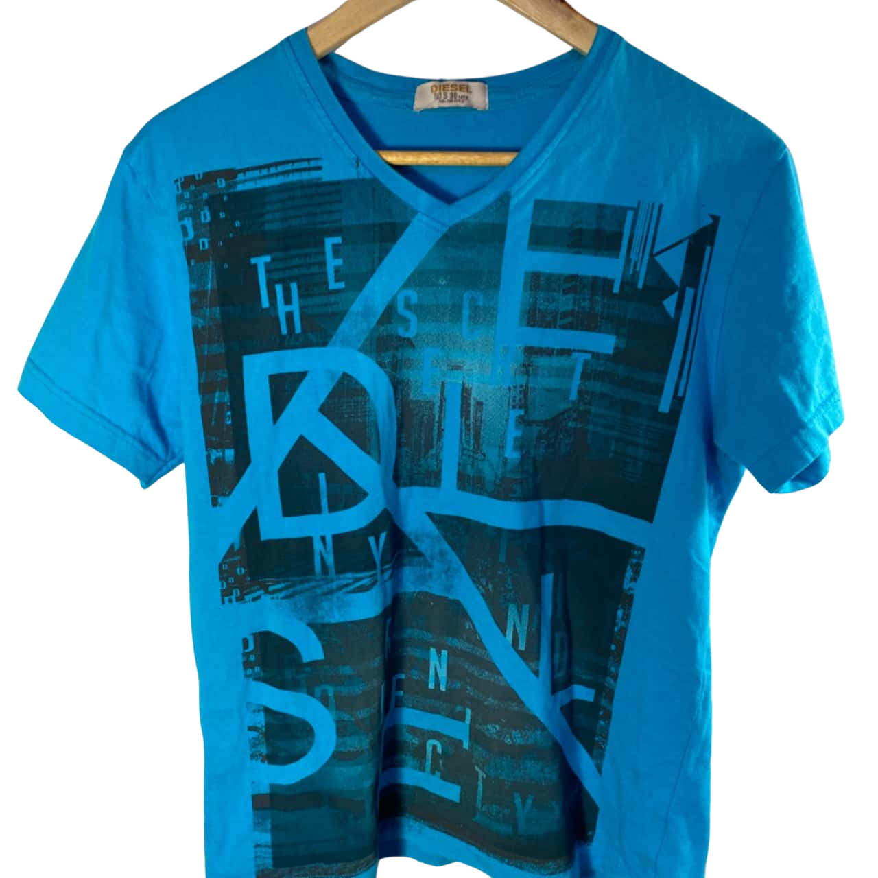 Diesel Mens T Shirt Size S Blue / Pattern