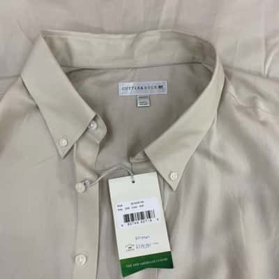  Clutterbuck Mens  Size 2XB Long Sleeve Shirt Beige 