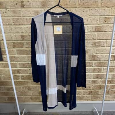 Noni B Womens LONGLINE GEO TWINSET Size L 