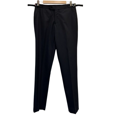 Mens Size 36/30 Black Pinstriped Pants 