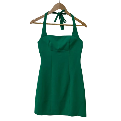 Kookai Womens Size 36 Green Halter Neck Dress 