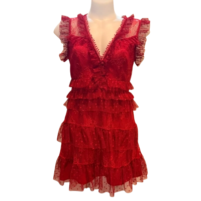 Talulah.   Tango Dreams Mini Dress.  Vibrant Red.   Size M 