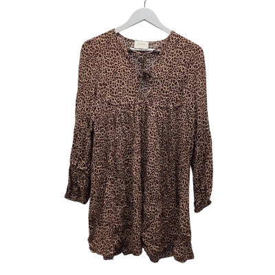 Auguste The Label Size 14 Long Sleeve Animal Print Top