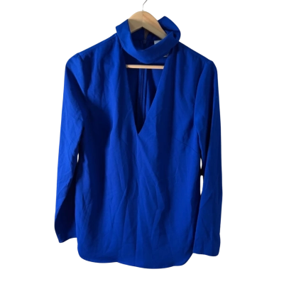 C/MEO Collective Womens  Size 10 Long Sleeve Shirt Blue 
