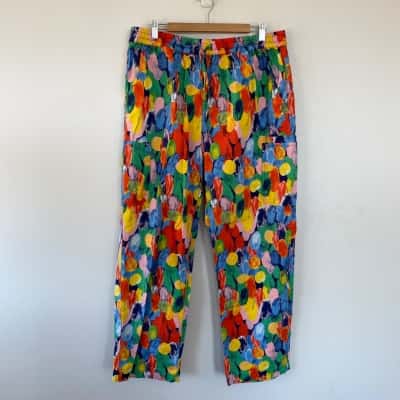 Gorman Colourful Pattern Pants Size XL 