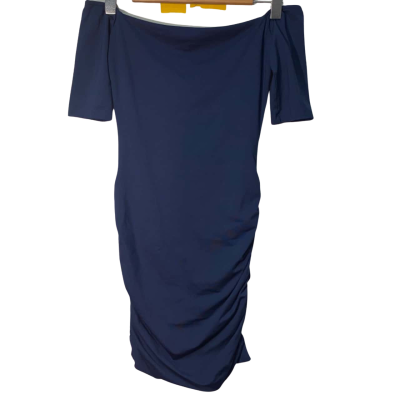 Kookai Size 8 Navy Blue Off The Shoulder Dress