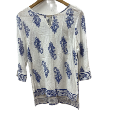 Humidity Womens Top Size 8 Blue / White 