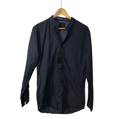 Industrie Mens Size M Navy Blue / Pattern Long Sleeve Shirt (new)