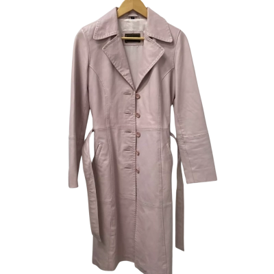 Siricco Womens  Size M Leather Coat Pale Pink  