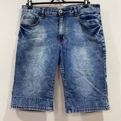 Yin Chu Denim Shorts Mens  Size 36 Blue 