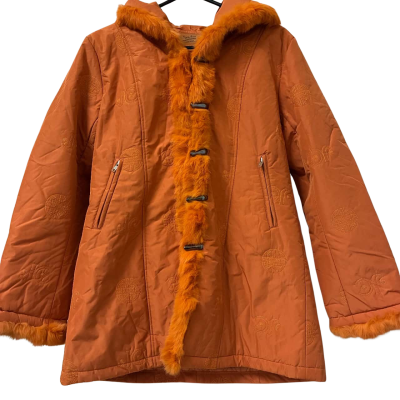 Jiacai Womens Size L Duffle Coat / Winter Coat Orange 